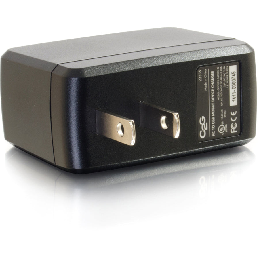 Alternate-Image3 Image for C2G USB Wall Charger - AC to USB Charger - 5V 2A Output