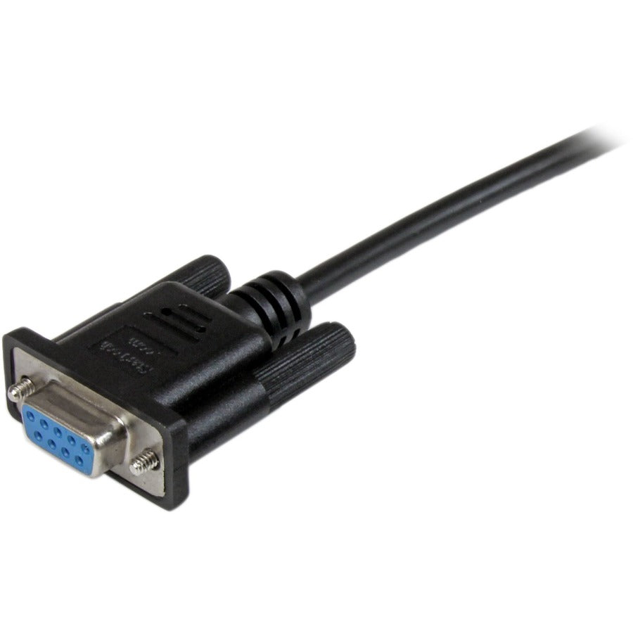 Alternate-Image1 Image for StarTech.com 2m Black DB9 RS232 Serial Null Modem Cable F/F