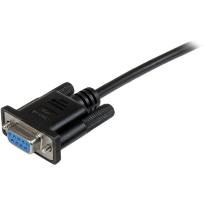 Alternate-Image1 Image for StarTech.com 2m Black DB9 RS232 Serial Null Modem Cable F/F