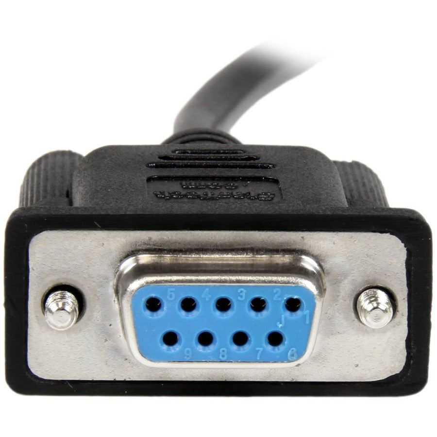 Alternate-Image2 Image for StarTech.com 2m Black DB9 RS232 Serial Null Modem Cable F/F