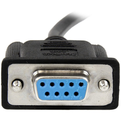 Alternate-Image2 Image for StarTech.com 2m Black DB9 RS232 Serial Null Modem Cable F/F