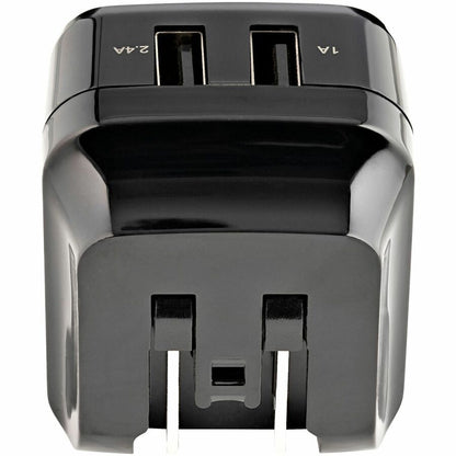 Alternate-Image6 Image for StarTech.com Travel USB Wall Charger - 2 Port - Black - Universal Travel Adapter - International Power Adapter - USB Charger