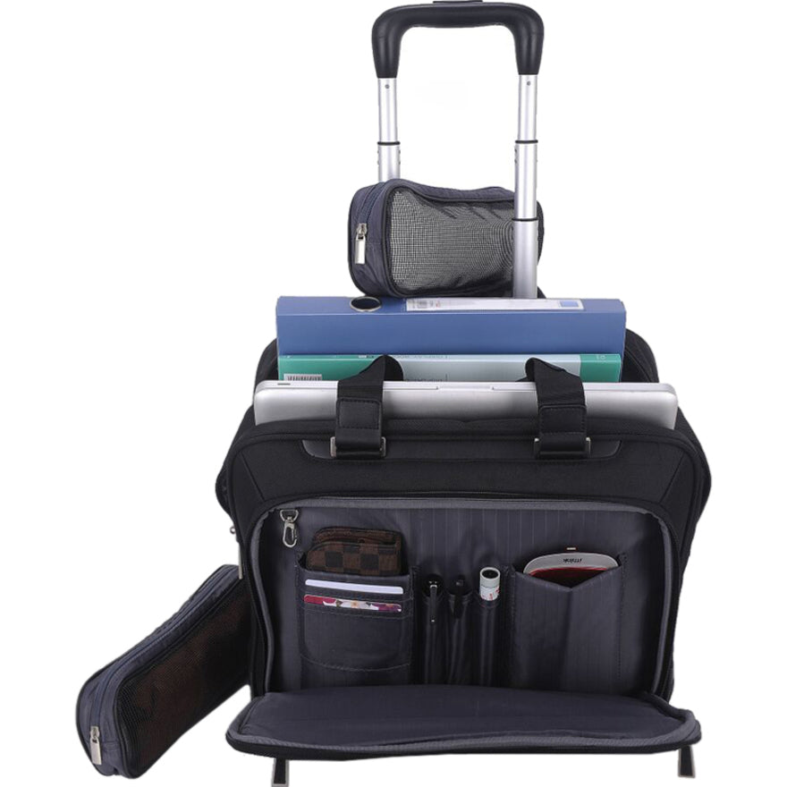 Alternate-Image1 Image for ECO STYLE Tech Exec Carrying Case (Roller) for 16" iPad Notebook - Black