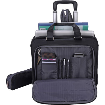Alternate-Image2 Image for ECO STYLE Tech Exec Carrying Case (Roller) for 16" iPad Notebook - Black