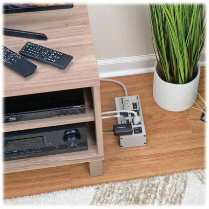 Alternate-Image2 Image for Eaton Tripp Lite Series Isobar 6-Outlet Surge Protector, 6 ft. Cord with Right-Angle Plug, 3330 Joules, Diagnostic LEDs, Metal Housing