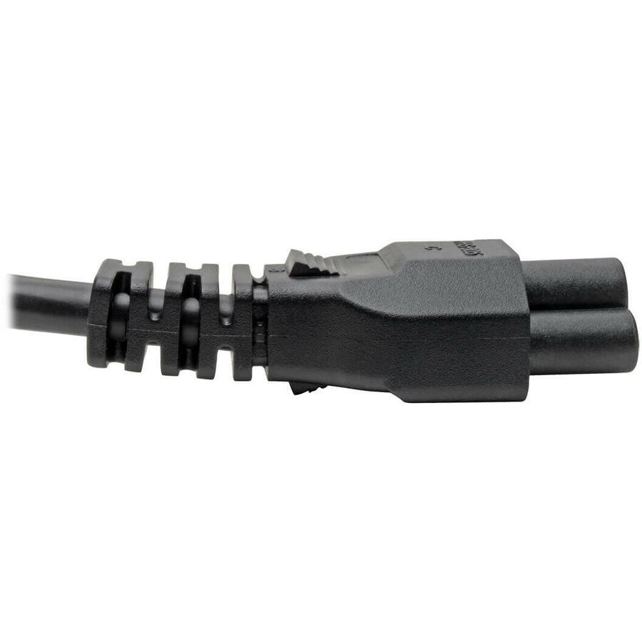 Alternate-Image3 Image for Eaton Tripp Lite Series 3-Slot Power Cord, NEMA 5-15P to C5 - Laptop/Notebook, 10A, 125V, 18 AWG, 3 ft. (0.91 m), Black