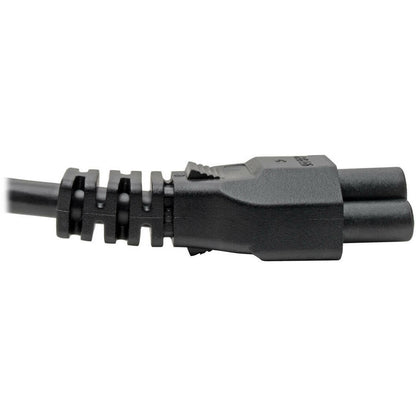 Alternate-Image3 Image for Eaton Tripp Lite Series 3-Slot Power Cord, NEMA 5-15P to C5 - Laptop/Notebook, 10A, 125V, 18 AWG, 3 ft. (0.91 m), Black