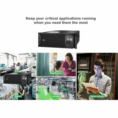 Alternate-Image10 Image for APC Smart-UPS On-Line, 6kVA/6kW, Rackmount 4U, 208V, 2x L6-20R+3x L6-30R NEMA outlets, Network Card+SmartSlot, Extended runtime, W/ rail kit