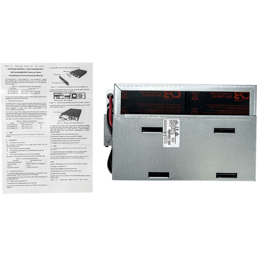 Alternate-Image1 Image for Vertiv Liebert Hot-Swap Internal 9 Ah, 48V Lead-Acid Battery for Liebert GXT4 UPS systems from 1500-2000VA