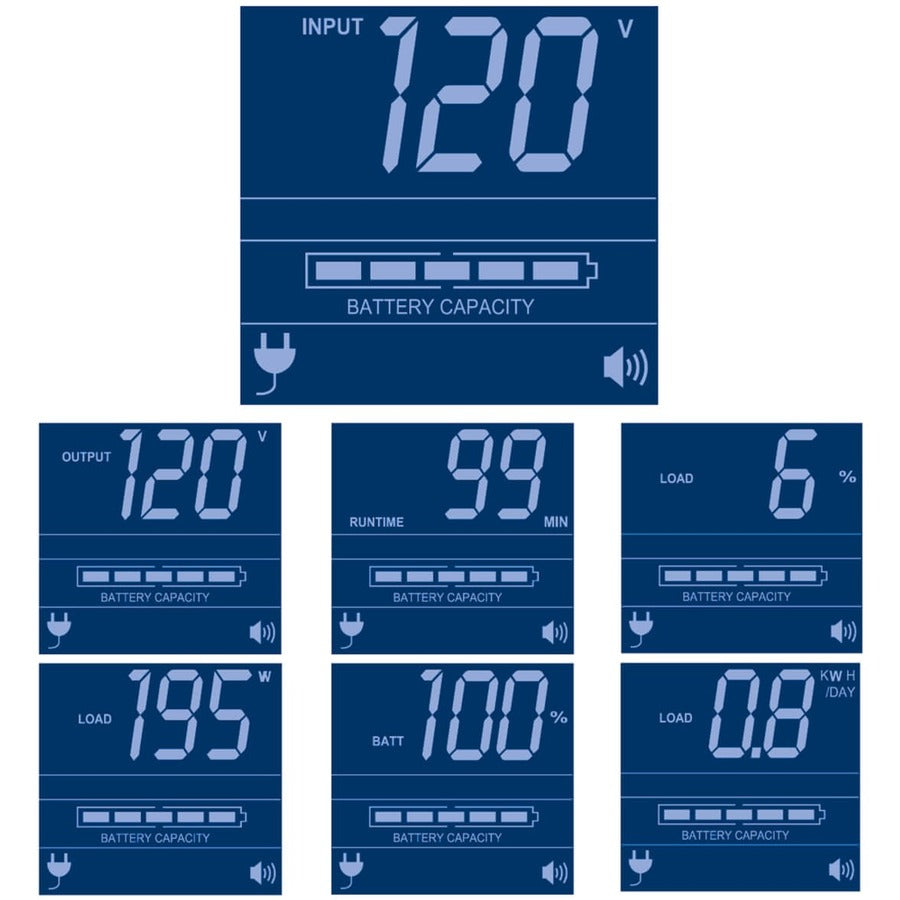 Alternate-Image4 Image for Tripp Lite by Eaton UPS SmartPro 120V 1.5kVA 1kW Line-Interactive Sine Wave UPS 2U Rack/Tower LCD USB DB9 8 Outlets