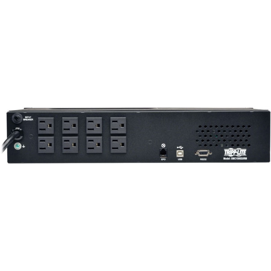 Rear Image for Tripp Lite by Eaton UPS SmartPro 120V 1.5kVA 1kW Line-Interactive Sine Wave UPS 2U Rack/Tower LCD USB DB9 8 Outlets