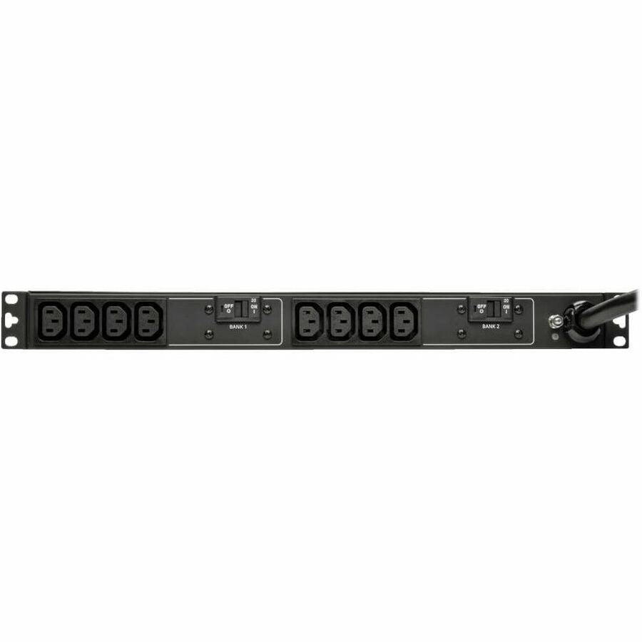 Front Image for Eaton Tripp Lite Series 5.8kW Single-Phase 200-240V Basic PDU, 10 C13 Outlets, NEMA L6-30P Input, 12 ft. (3.66 m) Cord, 1U Rack-Mount