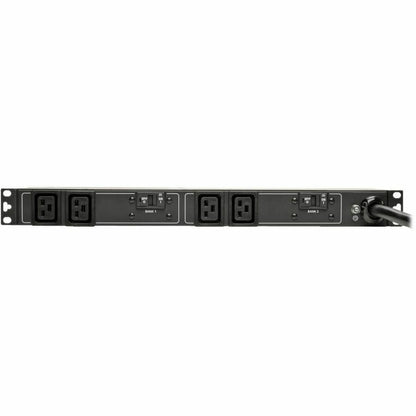 Front Image for Eaton Tripp Lite Series 5.8kW Single-Phase 200-240V Basic PDU, 4 C19 Outlets, NEMA L6-30P Input, 12 ft. (3.66 m) Cord, 1U Rack-Mount