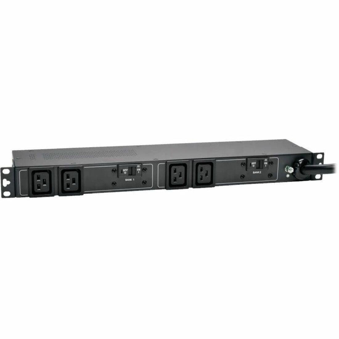 Main Image for Eaton Tripp Lite Series 5.8kW Single-Phase 200-240V Basic PDU, 4 C19 Outlets, NEMA L6-30P Input, 12 ft. (3.66 m) Cord, 1U Rack-Mount