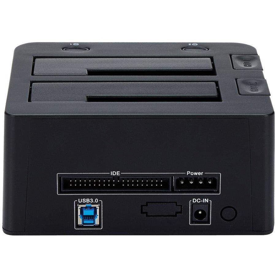Alternate-Image5 Image for StarTech.com Dual-Bay USB 3.0 to SATA and IDE Hard Drive Docking Station, 2.5/3.5" SATA III and IDE (40 pin), SSD/HDD Dock, Top-Loading