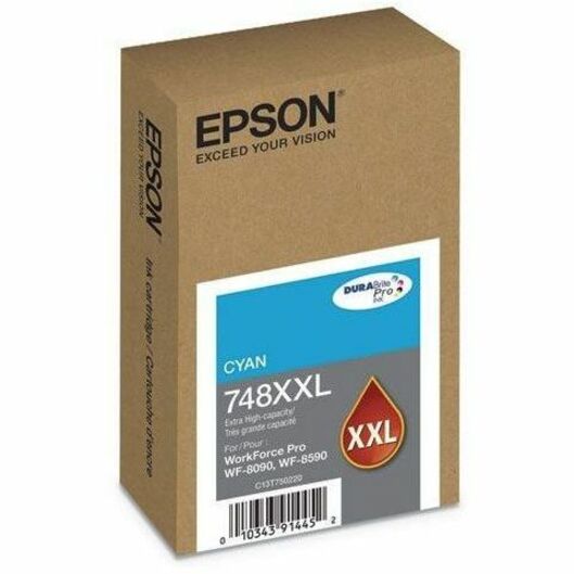 Alternate-Image1 Image for Epson DURABrite Pro 748 Original Extra High Yield Inkjet Ink Cartridge - Cyan - 1 Pack