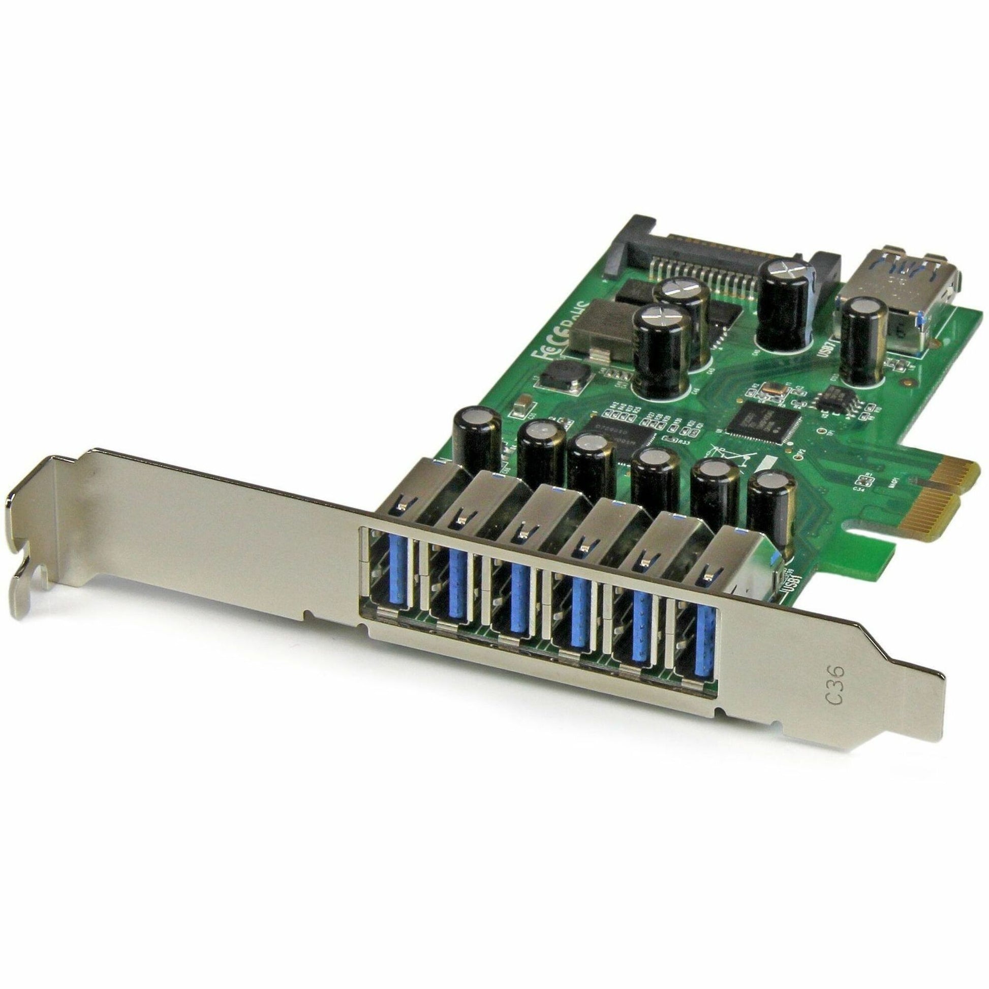 Main Image for StarTech.com 7 Port PCI Express USB 3.0 Card - 5Gbps - Standard and Low-Profile Design