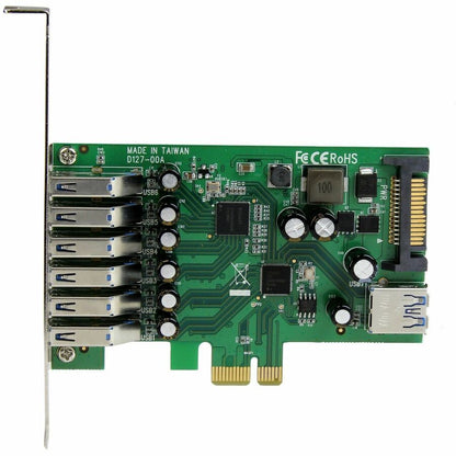 Alternate-Image1 Image for StarTech.com 7 Port PCI Express USB 3.0 Card - 5Gbps - Standard and Low-Profile Design