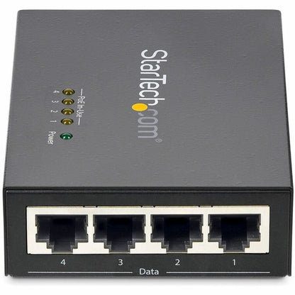 Alternate-Image3 Image for StarTech 4 Port Gigabit Midspan, PoE+ Injector, 802.3at and 802.3af, TAA