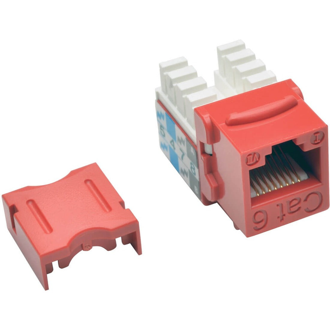 Main Image for Eaton Tripp Lite Series Cat6/Cat5e 110 Style Punch Down Keystone Jack - Red, 25-Pack, TAA