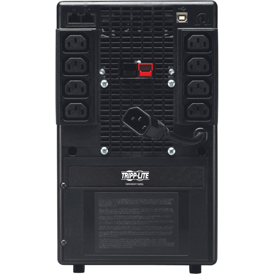 Rear Image for Eaton Tripp Lite Series OmniVS 230V 1500VA 940W Line-Interactive UPS, Extended Run, Tower, USB port, C13 Outlets