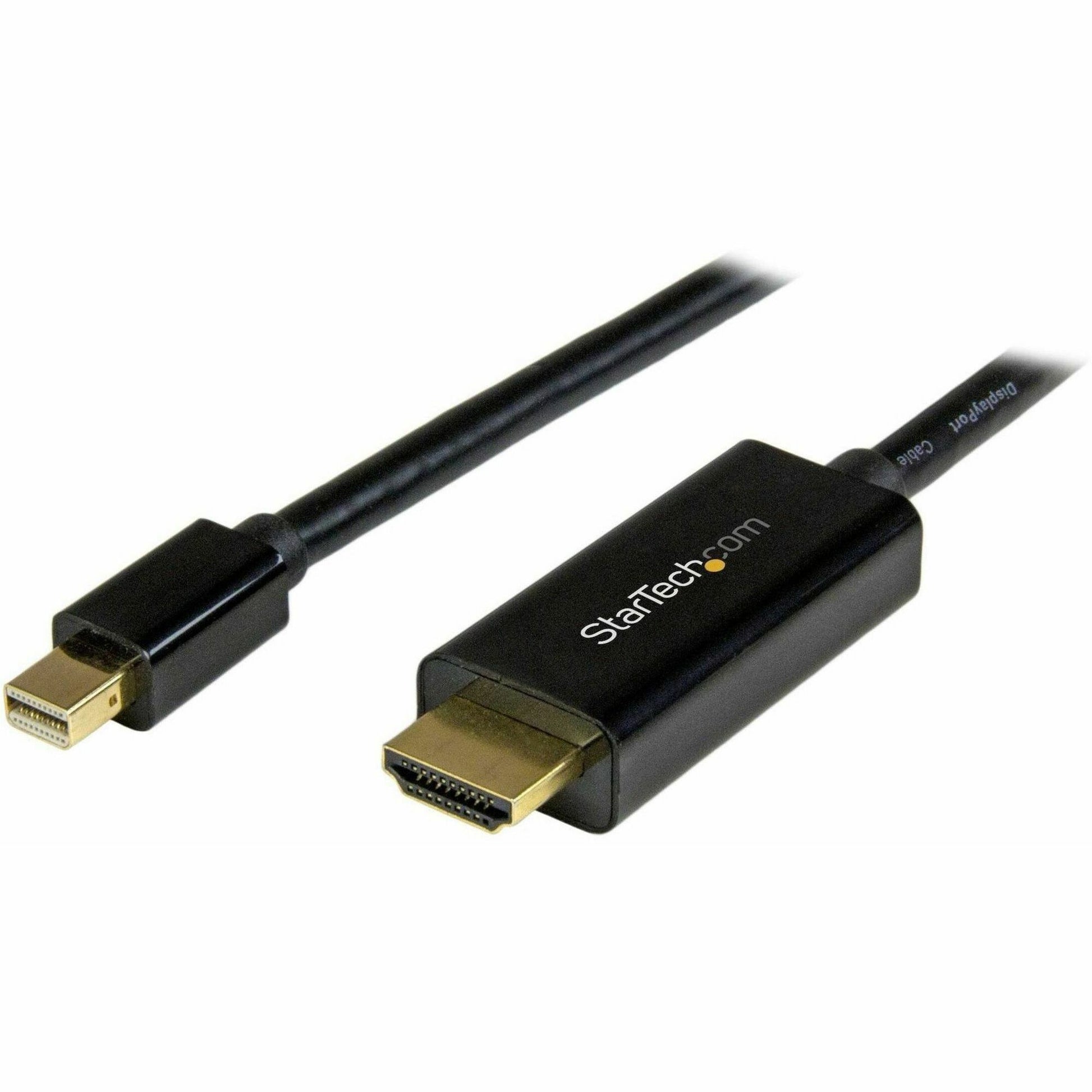 Main Image for StarTech.com 6ft (2m) Mini DisplayPort to HDMI Cable, 4K 30Hz Video, Mini DP to HDMI Adapter/Converter Cable, mDP to HDMI Monitor/Display