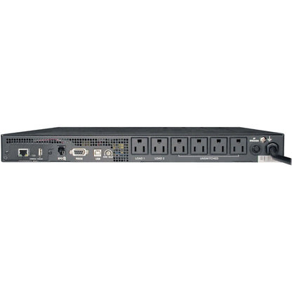 Rear Image for Eaton Tripp Lite Series SmartPro 120V 1kVA 800W Line-Interactive Sine Wave UPS, 1U Rack/Vertical, WEBCARDLX Network Interface, USB, DB9, 6 Outlets