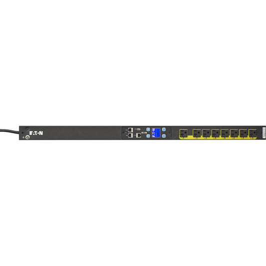 Main Image for Eaton Managed rack PDU, 0U, 5-20P, L5-20P input, 1.92 kW max, 120V, 16A, 10 ft cord, Single-phase, Outlets: (8) 5-20R - TAA compliant