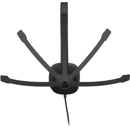 Alternate-Image4 Image for Logitech H151 Stereo Headset with Rotating Boom Mic (Black) - Stereo - 3.5MM AUDIO JACK CONNECTION - Wired - In-Line Control - 22 Ohm - 20 Hz - 20 kHz - Over-the-head - 5.9 ft Cable - Black