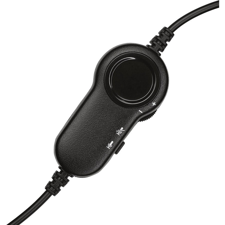 Alternate-Image3 Image for Logitech H151 Stereo Headset with Rotating Boom Mic (Black) - Stereo - 3.5MM AUDIO JACK CONNECTION - Wired - In-Line Control - 22 Ohm - 20 Hz - 20 kHz - Over-the-head - 5.9 ft Cable - Black
