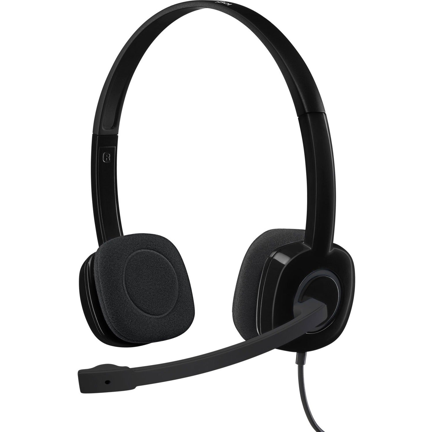 Main Image for Logitech H151 Stereo Headset with Rotating Boom Mic (Black) - Stereo - 3.5MM AUDIO JACK CONNECTION - Wired - In-Line Control - 22 Ohm - 20 Hz - 20 kHz - Over-the-head - 5.9 ft Cable - Black