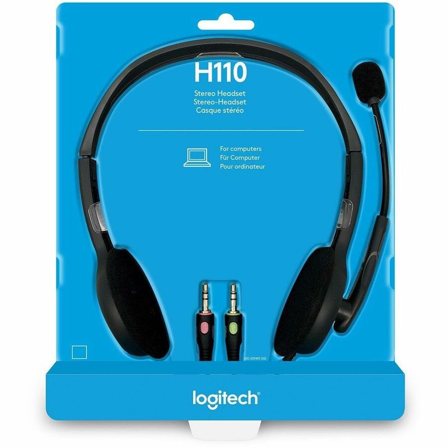 Alternate-Image4 Image for Logitech H111 Dual Plug Computer Stereo Headset