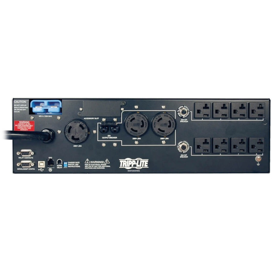 Rear Image for Tripp Lite by Eaton UPS SmartPro 208 & 120V 5kVA 3.75kW Line-Interactive Sine Wave UPS 3U Extended Run Network Card Options USB DB9