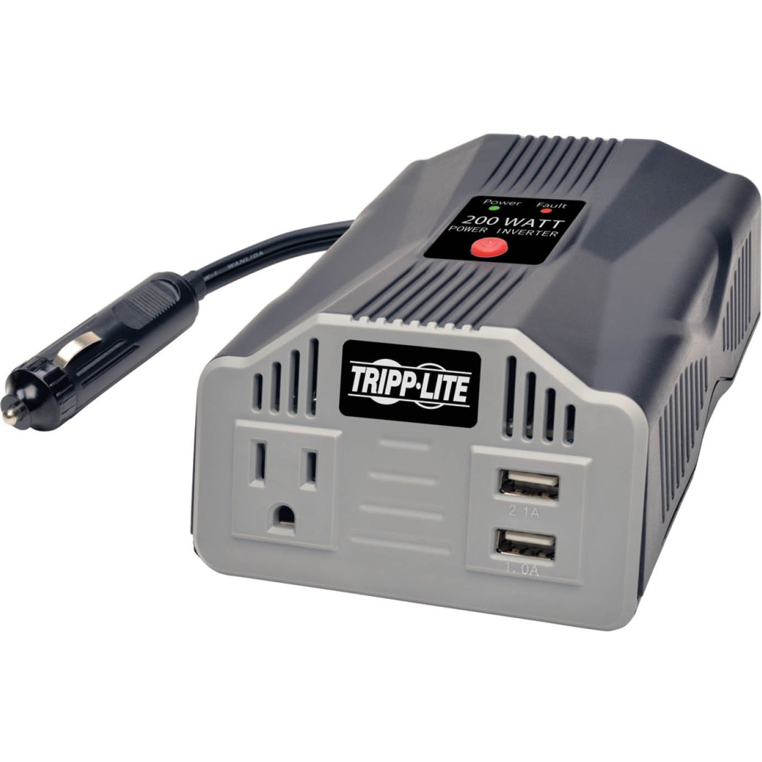 Main Image for Eaton Tripp Lite Series 200W PowerVerter Ultra-Compact Car Inverter with Outlet and 2 USB Charging Ports