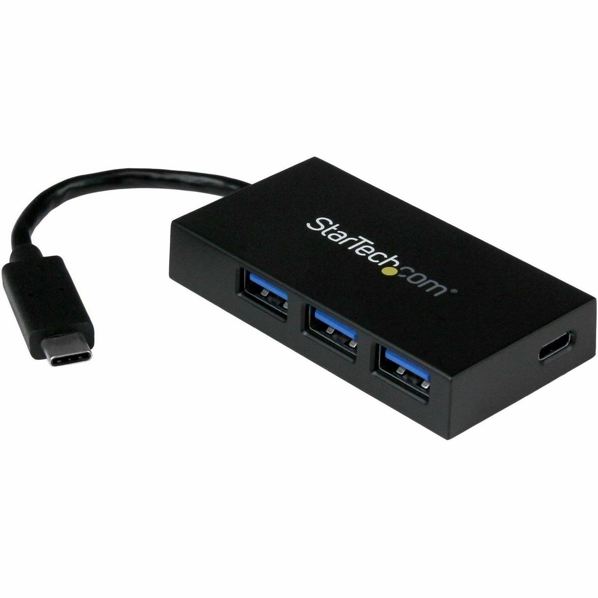 Main Image for StarTech.com USB C Hub? 4 Port USB-C to USB-A (3x) and USB-C (1x)? Bus Powered USB Hub? USB Type C Hub? Port Expander