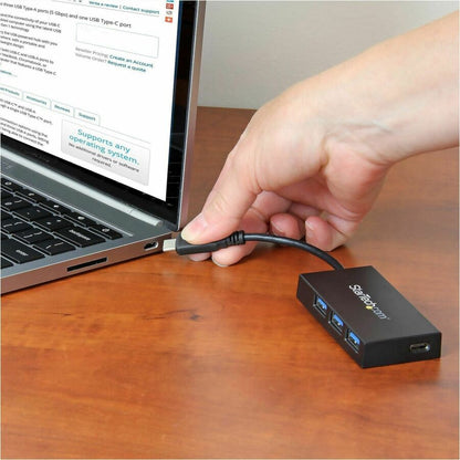Alternate-Image3 Image for StarTech.com USB C Hub? 4 Port USB-C to USB-A (3x) and USB-C (1x)? Bus Powered USB Hub? USB Type C Hub? Port Expander