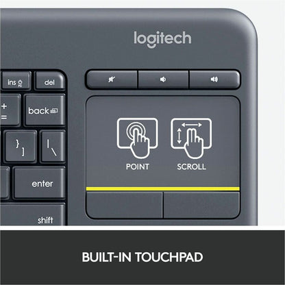 Alternate-Image3 Image for Logitech K400 Plus Touchpad Wireless Keyboard