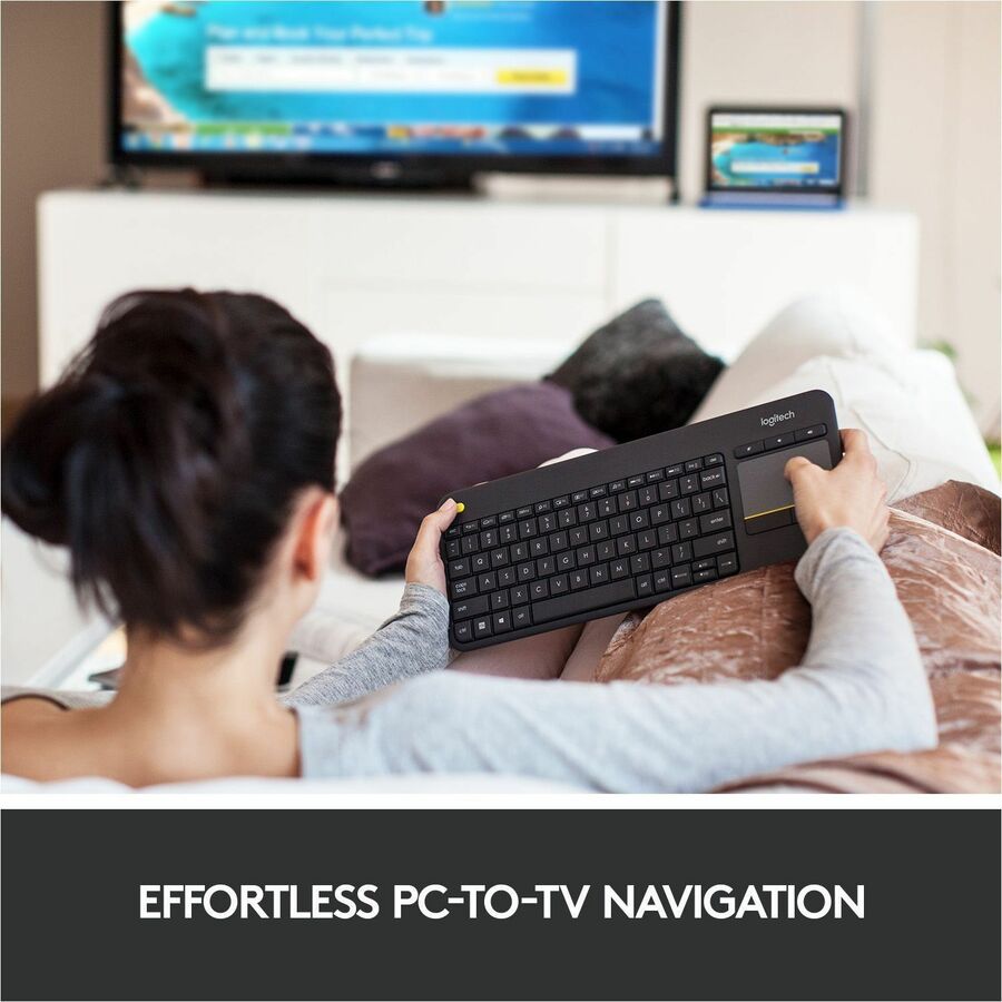 Alternate-Image1 Image for Logitech K400 Plus Touchpad Wireless Keyboard