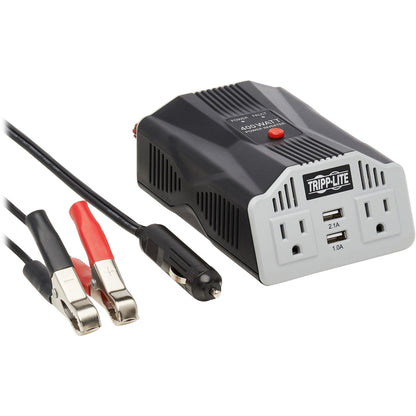 Main Image for Eaton Tripp Lite Series 400W PowerVerter Ultra-Compact Car Inverter with 2 AC/2USB - 3.1A/Battery Cables/Cigarette Lighter Adapter (CLA)