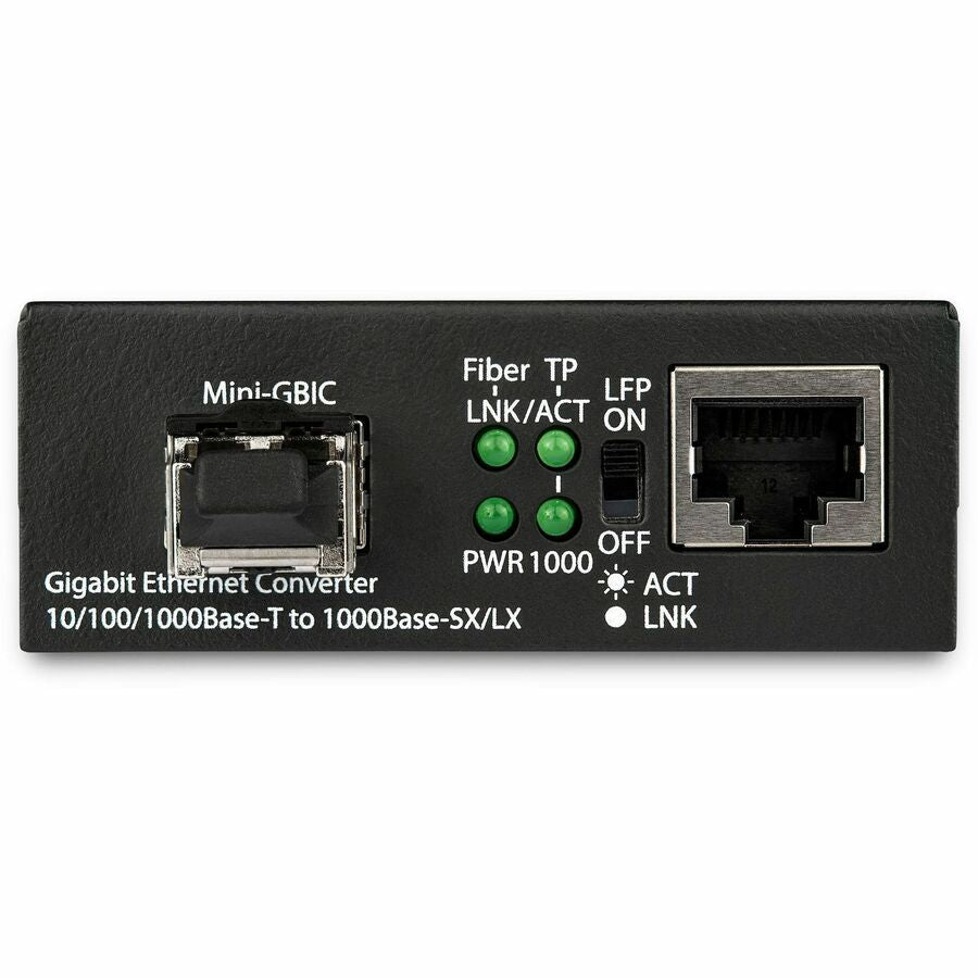 Alternate-Image3 Image for StarTech.com Gigabit Ethernet Fiber Media Converter - Compact - 850nm MM LC - 550m - With MM SFP Transceiver