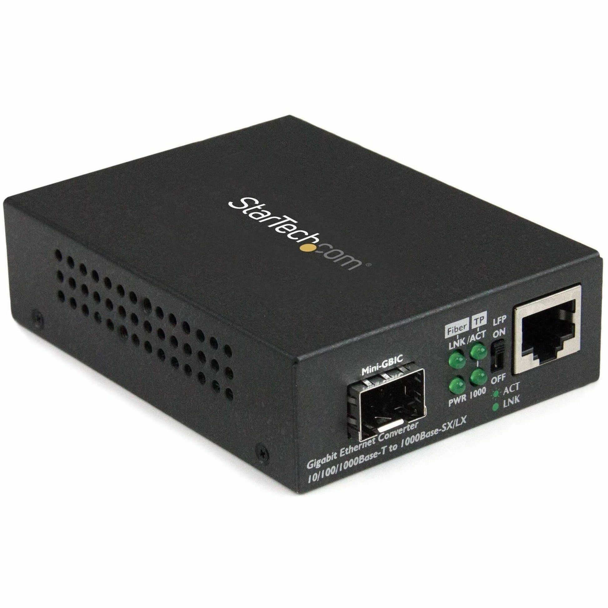 Main Image for StarTech.com Gigabit Ethernet Fiber Media Converter with Open SFP Slot - Supports 10/100/1000 Networks