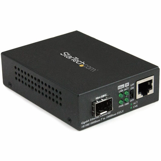 Main Image for StarTech.com Gigabit Ethernet Fiber Media Converter with Open SFP Slot - Supports 10/100/1000 Networks