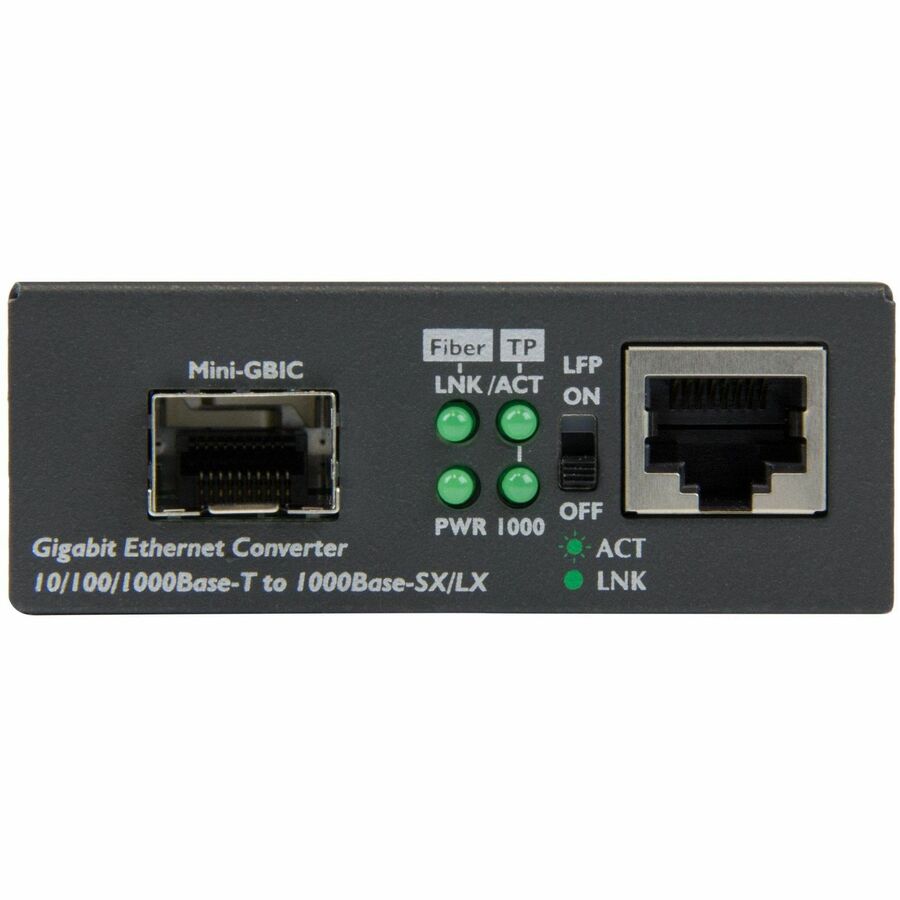 Alternate-Image1 Image for StarTech.com Gigabit Ethernet Fiber Media Converter with Open SFP Slot - Supports 10/100/1000 Networks