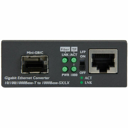 Alternate-Image1 Image for StarTech.com Gigabit Ethernet Fiber Media Converter with Open SFP Slot - Supports 10/100/1000 Networks
