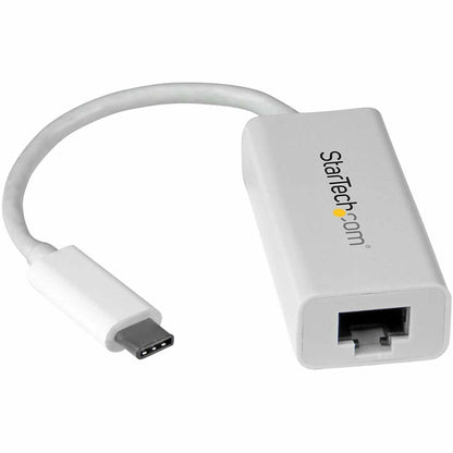 Main Image for StarTech.com USB-C to Gigabit Ethernet Adapter - White - Thunderbolt 3 Port Compatible - USB Type C Network Adapter