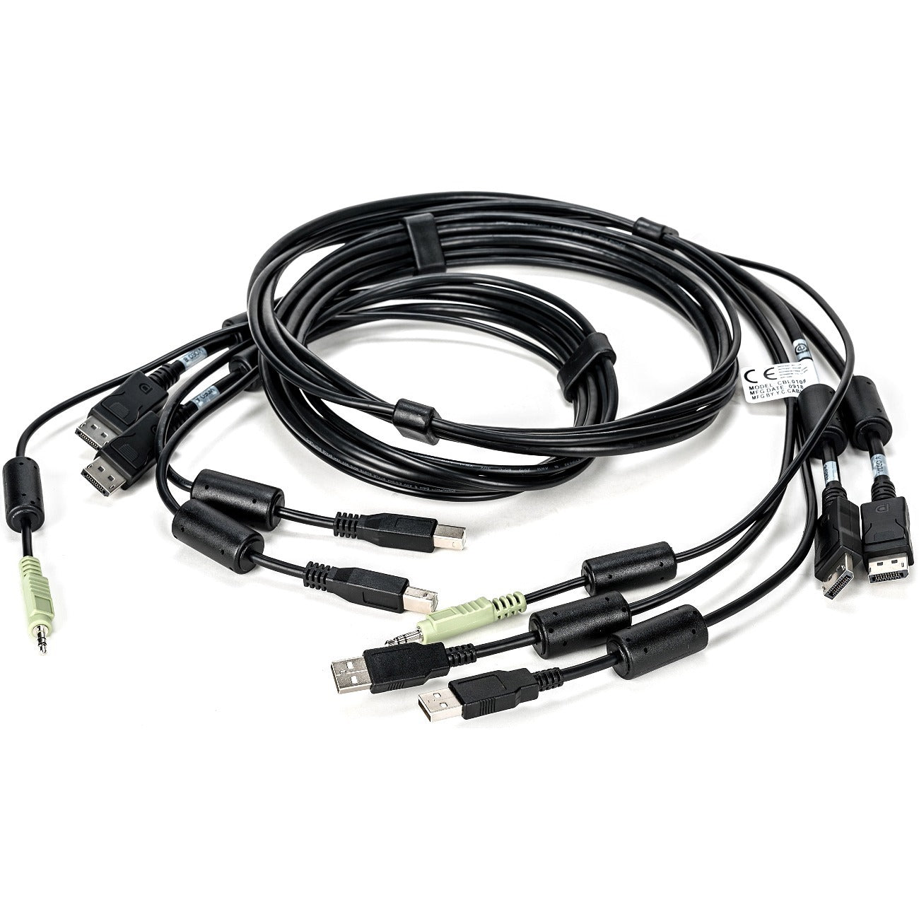 Main Image for Vertiv Avocent Dual USB Keyboard and Mouse, Dual DisplayPort and Audio Cable, 6 ft. for Vertiv Avocent SV and SC Series Switches