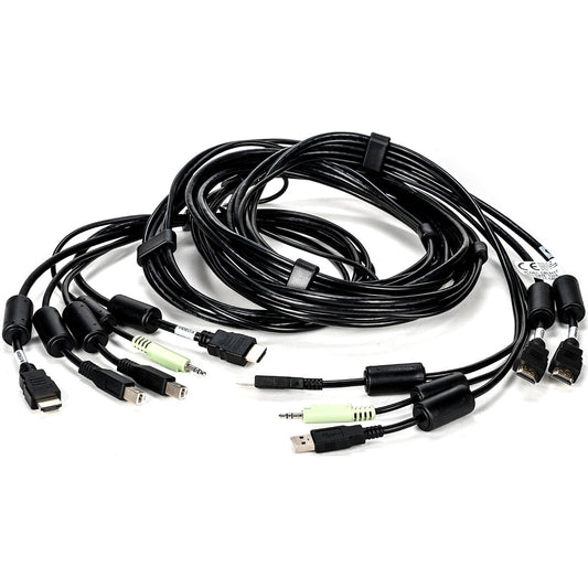 Main Image for Vertiv Avocent USB Keyboard and Mouse, Dual HDMI and Audio Cable, 10 ft. for Vertiv Avocent SV and SC Series Switches