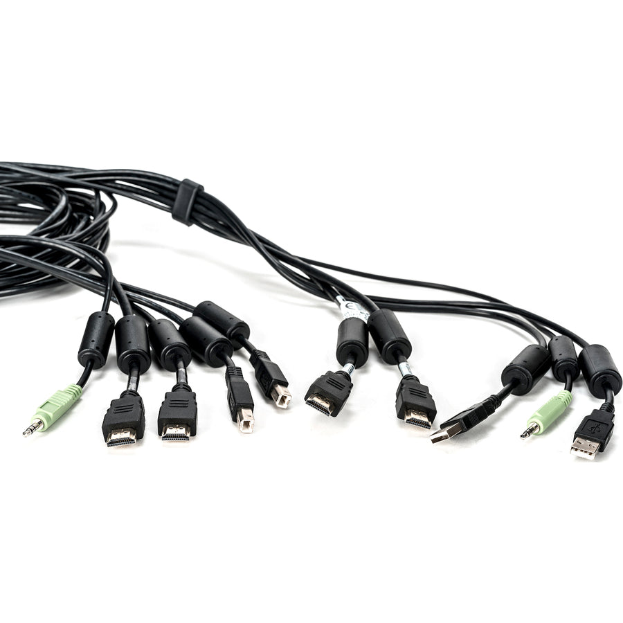 Alternate-Image1 Image for Vertiv Avocent USB Keyboard and Mouse, Dual HDMI and Audio Cable, 10 ft. for Vertiv Avocent SV and SC Series Switches