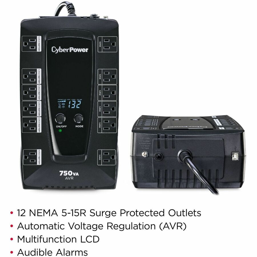 Alternate-Image1 Image for CyberPower AVRG750LCD Intelligent LCD UPS Systems
