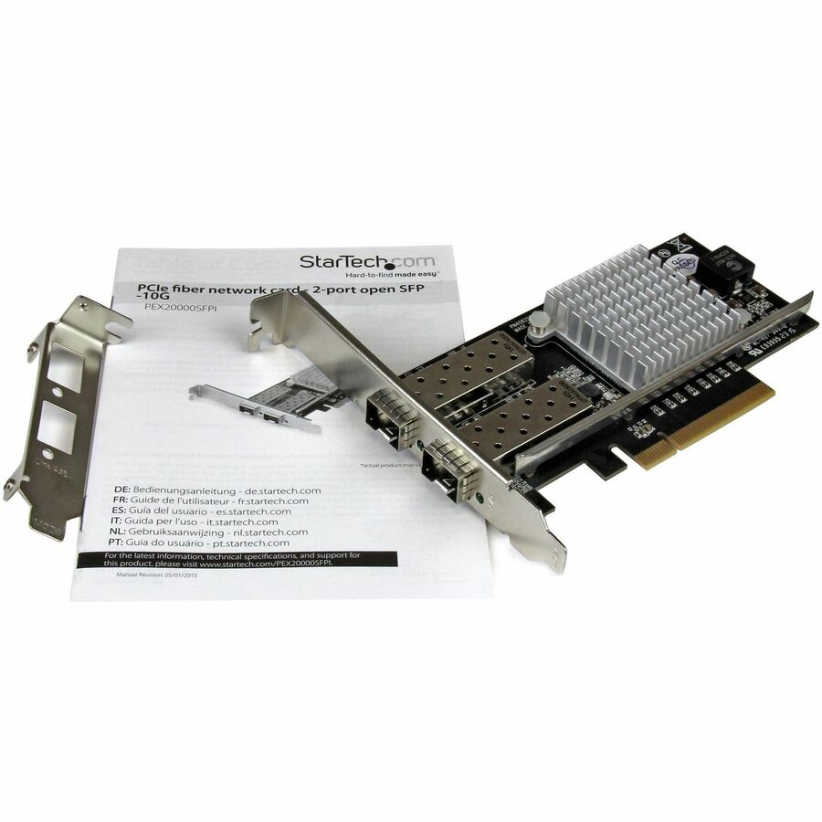 Alternate-Image5 Image for StarTech.com 10G Network Card - 2x 10G Open SFP+ Multimode LC Fiber Connector - Intel 82599 Chip - Gigabit Ethernet Card